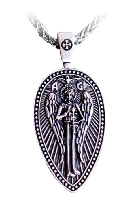 Médaille Saint Gabriel Argentée 18mm – Archange Messager De Dieu – Bijou Religieux Chrétien En Métal Argenté