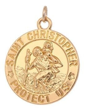 Médaille Saint Christophe En Plaqué Or Jaune - Réf. 45200384 - Neuf Avec Étiquette