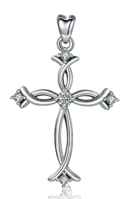 Pendant Christian Cross Fancy Massive Silver | Croix Chrétiennes